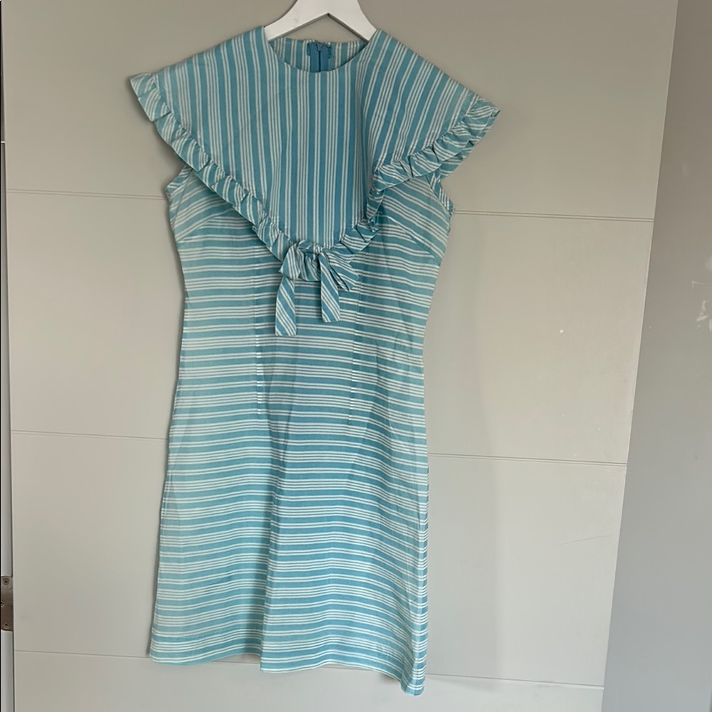 American Vintage Blue Striped Mini Dress M